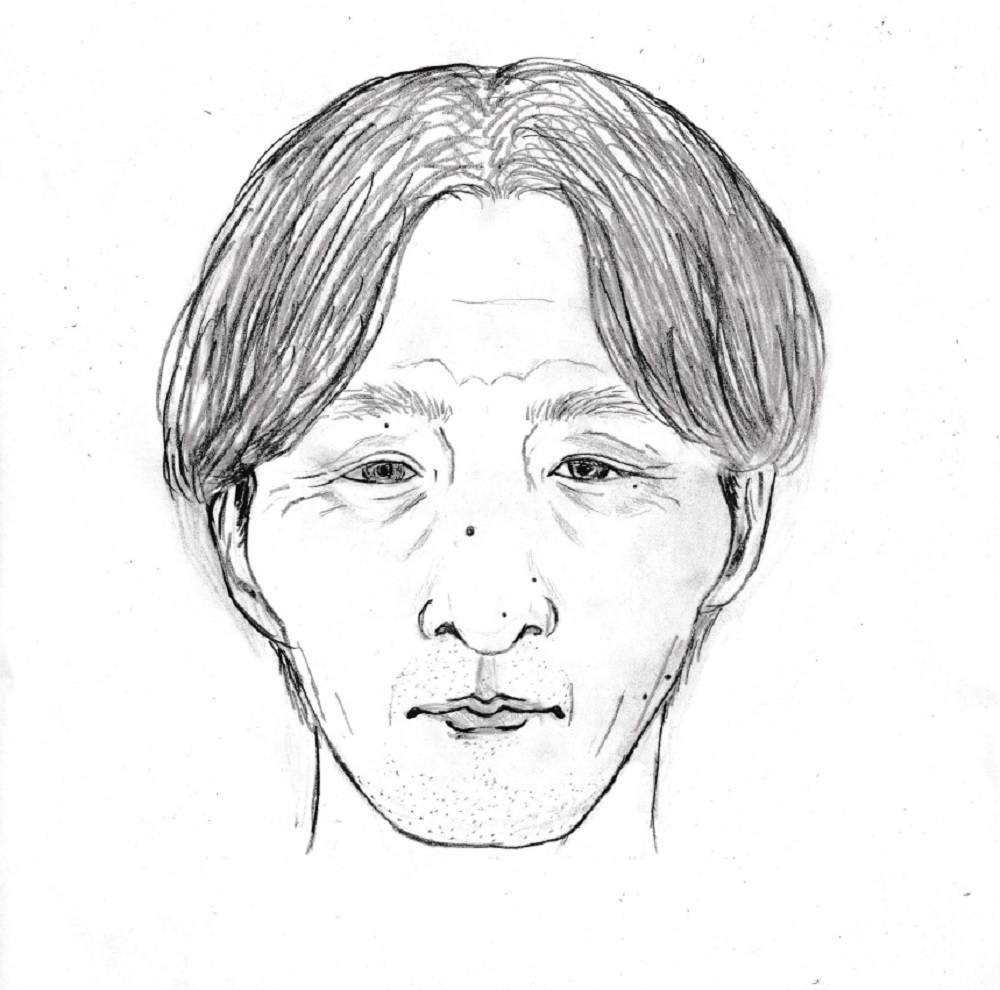  警察が公開した男性の似顔絵（提供：道警）