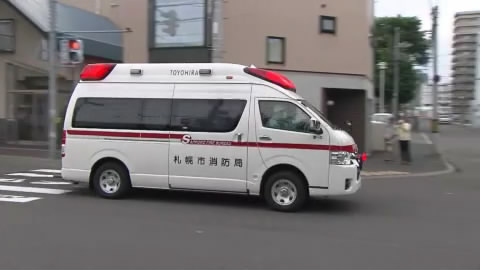 4～5分間に一回の頻度で救急車が出動している札幌市