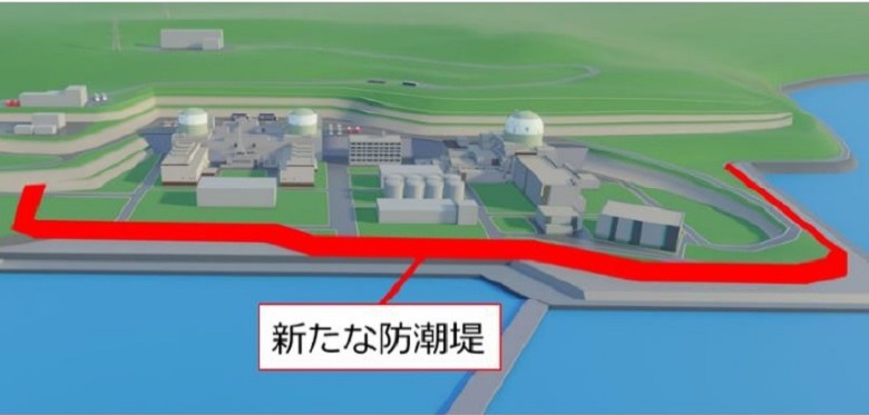 北海道電力が発表した新たな防潮堤のイメージ図