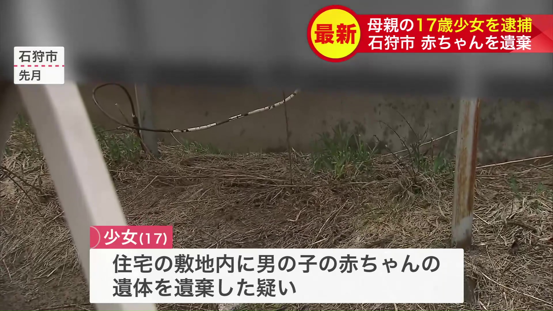 赤ちゃんの遺体を遺棄した疑い