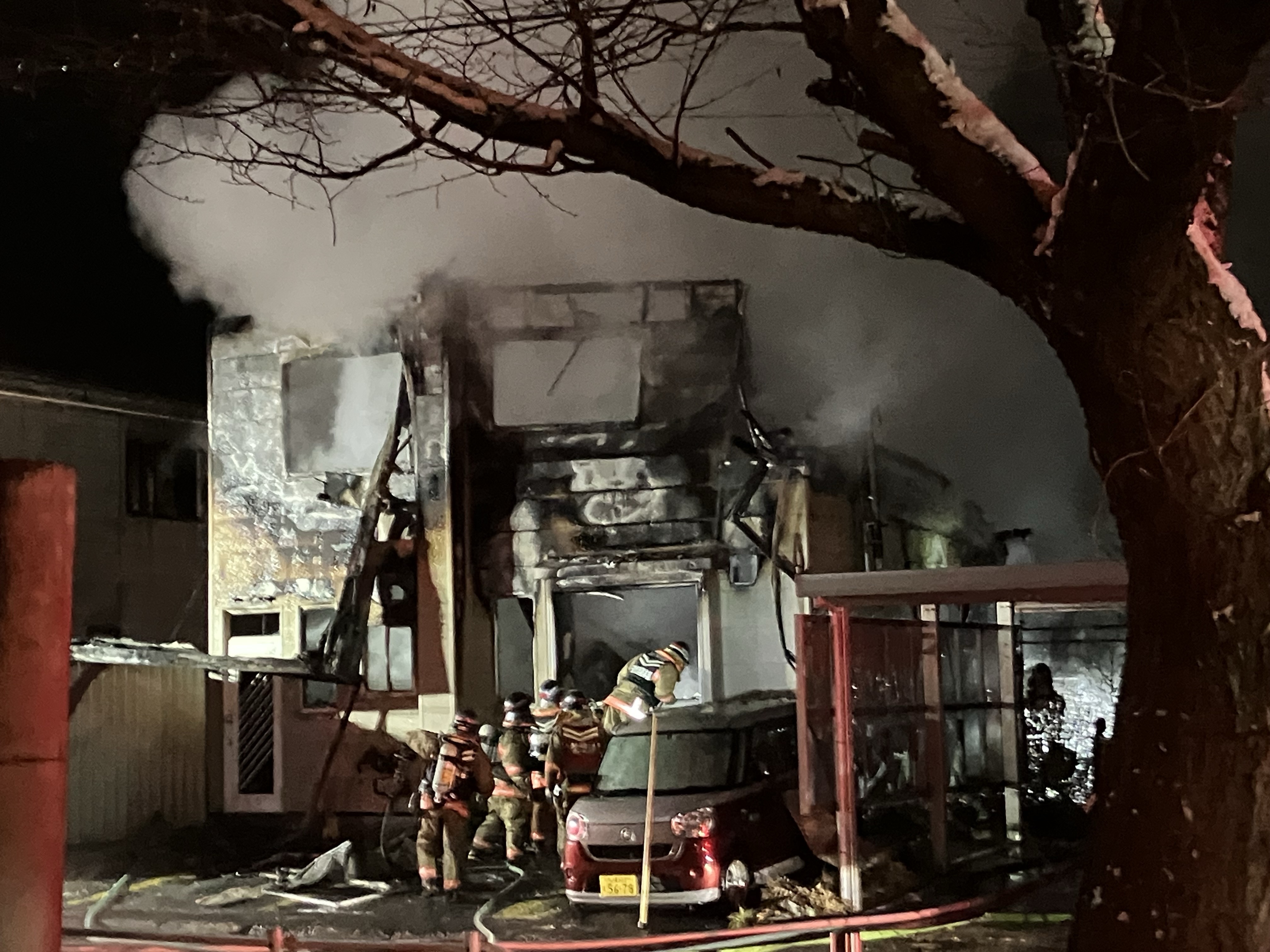 火事があった現場(北海道千歳市)