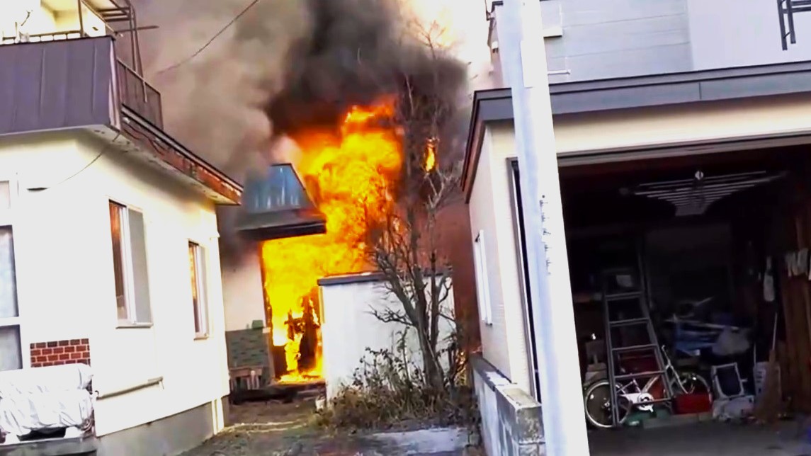 火事があった現場(撮影:視聴者)