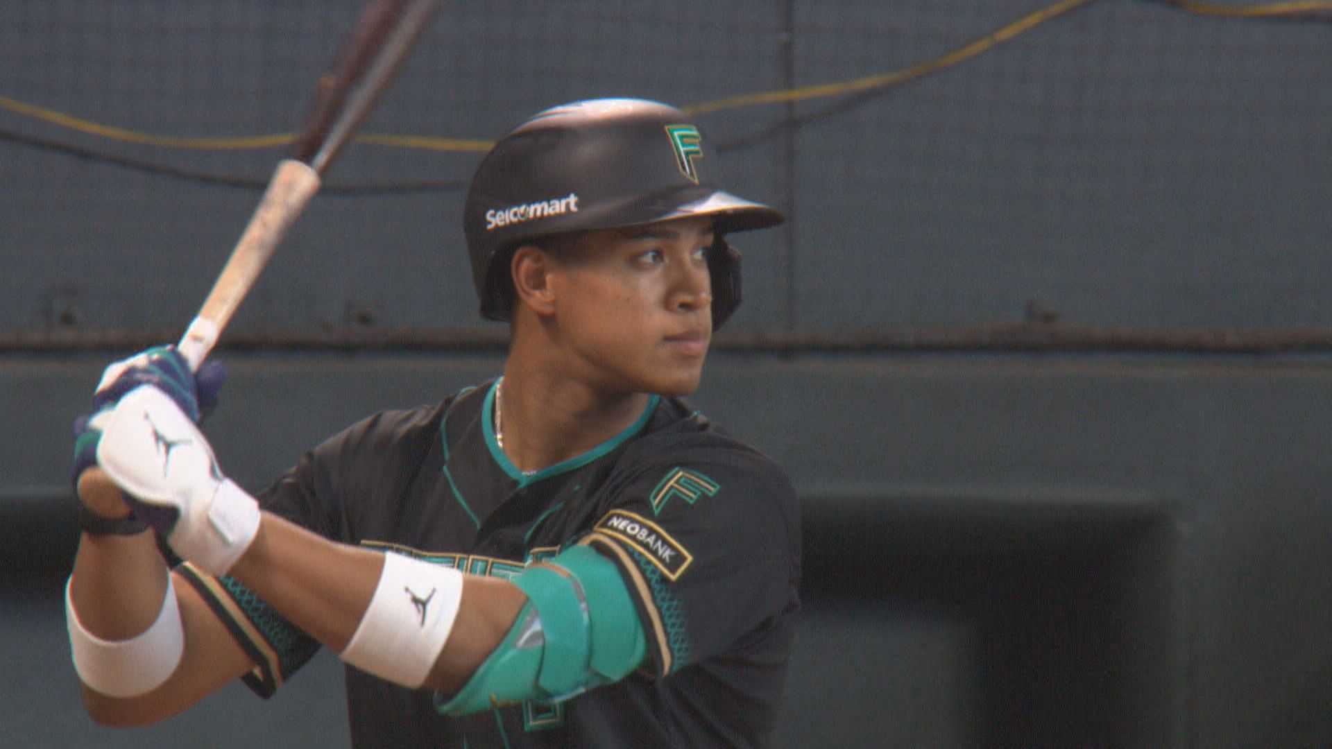 第8号ソロホームランを放った万波中正選手(26)